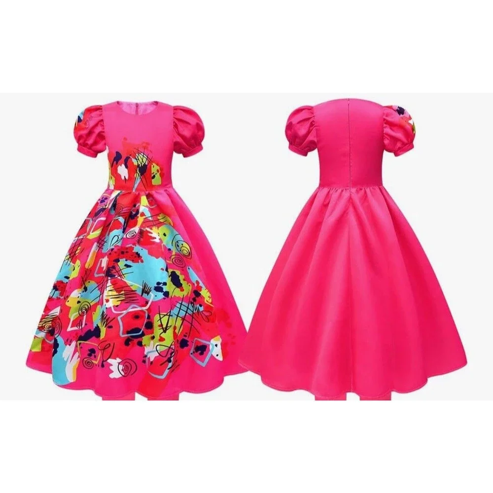 kids girls Weird Doll Costume Pink Dress Halloween costume dress size 160 /11-12